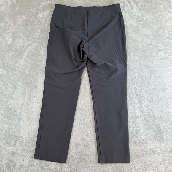Eileen Fisher Pants Womens Medium 32x27‎ Black Crepe Stretch Workwear Minimalist - Picture 2 of 16